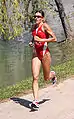 Irina Abysova on her way to the silver medal in Tiszaújváros, 2009.