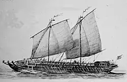 Image 461890 illustration by Rafael Monleón of a late 18th-century Iranun lanong warship. The Malay word for "pirate", lanun, originates from an exonym of the Iranun people (from Piracy)