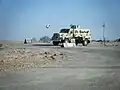 Iraqi Light Armored Vehicle at checkpoint.