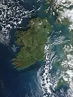 Satellite image of Ireland