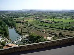 Landscape near Alcañiz with the Guadalope River in the foreground