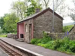 Irton Road Station booking office on Platform 1