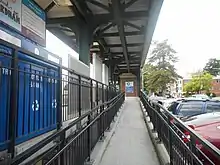 Accessible ramp leading to the northbound platform of the Irvington Metro-North station