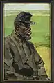 Portrait of an African soldier of the Royal Netherlands East Indies Army, probably Jan Kooi, by Isaac Israëls