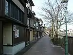 Houses along a riverfront.