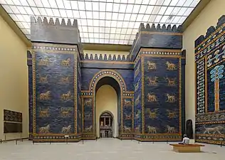 Reconstruction of the Ishtar Gate, Pergamon Museum, Berlin, Germany, unknown architect, c.605-539 BC