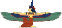 An illustration of Isis based on a painting in the tomb of Seti I