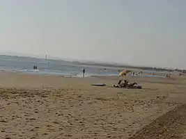 The beach on Isla Canela. Portugal can be seen at distance.