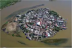 A bird's eye view of Mexcaltitán.