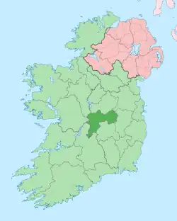 Location of County Offaly