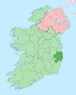 Location of County Wicklow