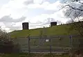 Outlet towers at Island Barn Reservoir