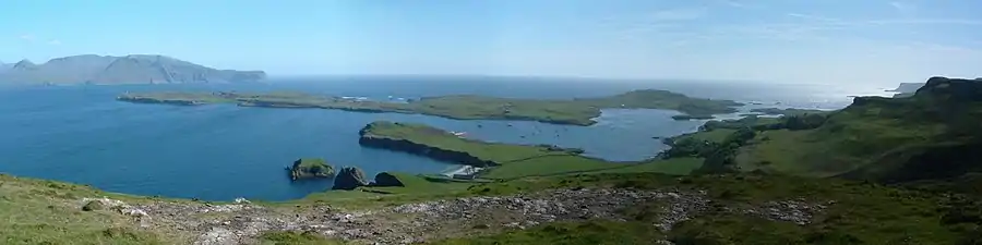 Image 7View from Canna, overlooking Sanday towards RùmCredit: Emoscopes