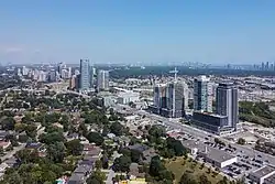 Aerial view of Islington-City Centre West new condos in 2021