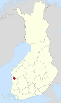 Location of Isojoki in Finland