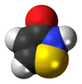 Space-filling model of the isothiazolinone molecule