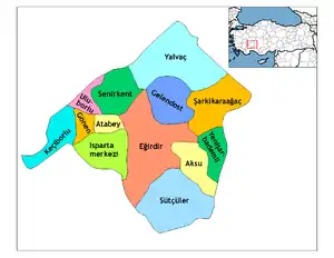 Districts of Isparta