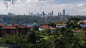 View of Levent from Kanlıca Hekimler Sitesi across the Bosporus