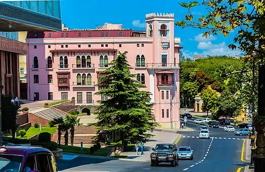 View of house of Sadykhov brothers from Istiglaliyyat Street