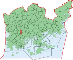 Position of Itä-Pasila within Helsinki