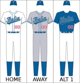 Italy's national baseball uniform