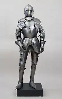 Colour photograph of a suit of armour