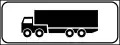 The sign applies only to the category shown (in the example semi-trailer trucks)