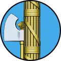 Fuselage roundel used on aircraft of the Italian air force during the Fascist period.