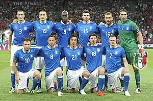 Italy team before the final