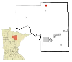 Location of the city of Effiewithin Itasca County, Minnesota