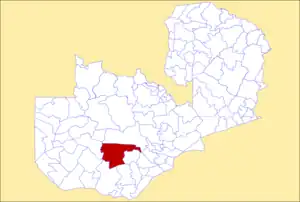 District location in Zambia