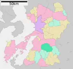 Location of Itsuki in Kumamoto Prefecture