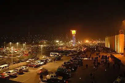 Parking lot at night