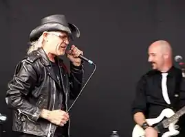 Men Without Hats performing in 2011(Ivan Doroschuk, vocals; James Love, guitar)