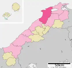 Location of Izumo