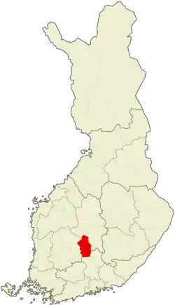 Location of Jämsä sub-region