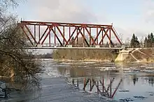 Jänese railway bridge over Emajõgi between Vorbuse and Maramaa villages.