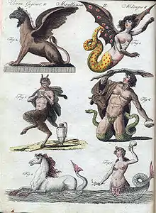 Image 76Several mythical creatures from Bilderbuch für Kinder (lit. 'picture book for children') between 1790 and 1822, by Friedrich Justin Bertuch (from Legendary creature)