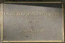 Charles George Everard memorial plaque