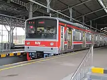 Ex-JR East 205 series Musashino Line EMU set SLO9 (M23) at Tugu Yogyakarta Station, 2020