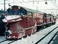 Snowplough unit DD16 303 in service on the Oito Line in February 1991