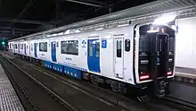 The JR Kyushu BEC819 series battery EMU train in June 2016