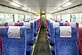 Interior view of 5100 series bilevel car lower deck