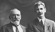 Image 12The Bulletin, founded by J. F. Archibald (left), nurtured bush poets such as Henry Lawson (right). (from Culture of Australia)