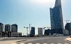 Jabal Thuaileb skyline near Lusail Street