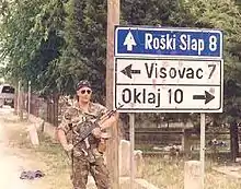 A Croatian trooper in 1992.