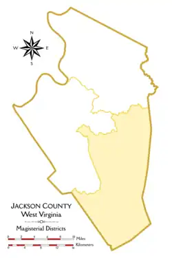 Location of Eastern District in Jackson County