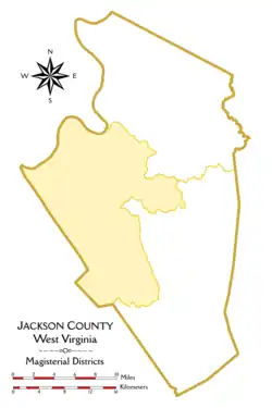 Location of Western District in Jackson County