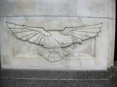 Relief carving of insignia