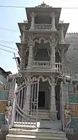 Entrance fronting an essentially modern Jain temple building, Kakinada, Andhra Pradesh